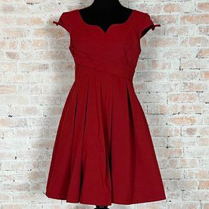 Geode | Dresses | Geode Deep Red Satiny Cap Sleeves Full Skirt Empire Dress | Poshmark Geode | Dresses | Geode Deep Red Satiny Cap Sleeves Full Skirt Empire Dress | Poshmark